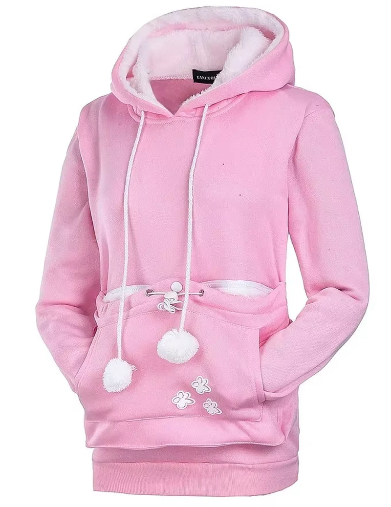 Cozy Cat Lovers Hoodie with Cuddle Pouch - Perfect for Casual Days!