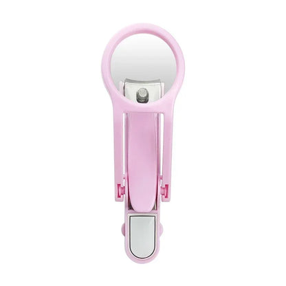 Experience Effortless Grooming with Our 1Pc Stainless Steel Nail Clipper Featuring a Magnifying Glass - Perfect for Seniors and Beauty Enthusiasts!