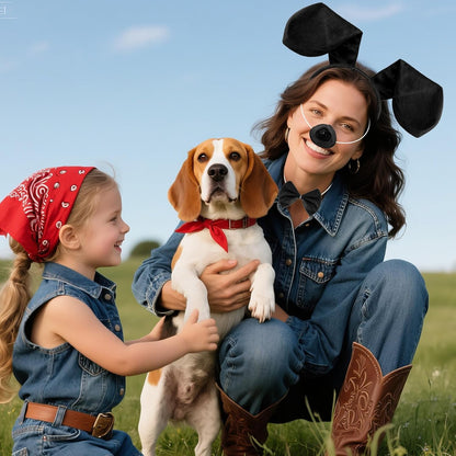 Puppy Dog Costume Set for Adults, Ears, Nose, Tail and Bow Tie