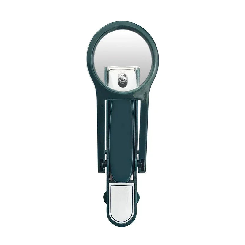 Experience Effortless Grooming with Our 1Pc Stainless Steel Nail Clipper Featuring a Magnifying Glass - Perfect for Seniors and Beauty Enthusiasts!