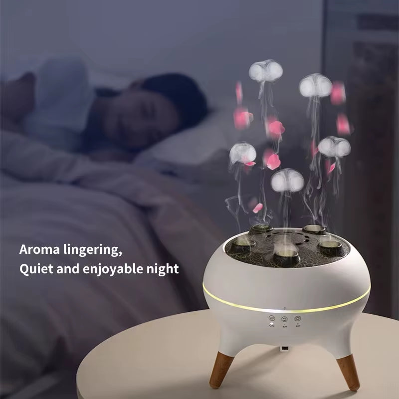 Revitalize Your Space with the Flame Aromatherapy Essential Oil Diffuser - Perfect for Home, Bedroom, and Large Rooms