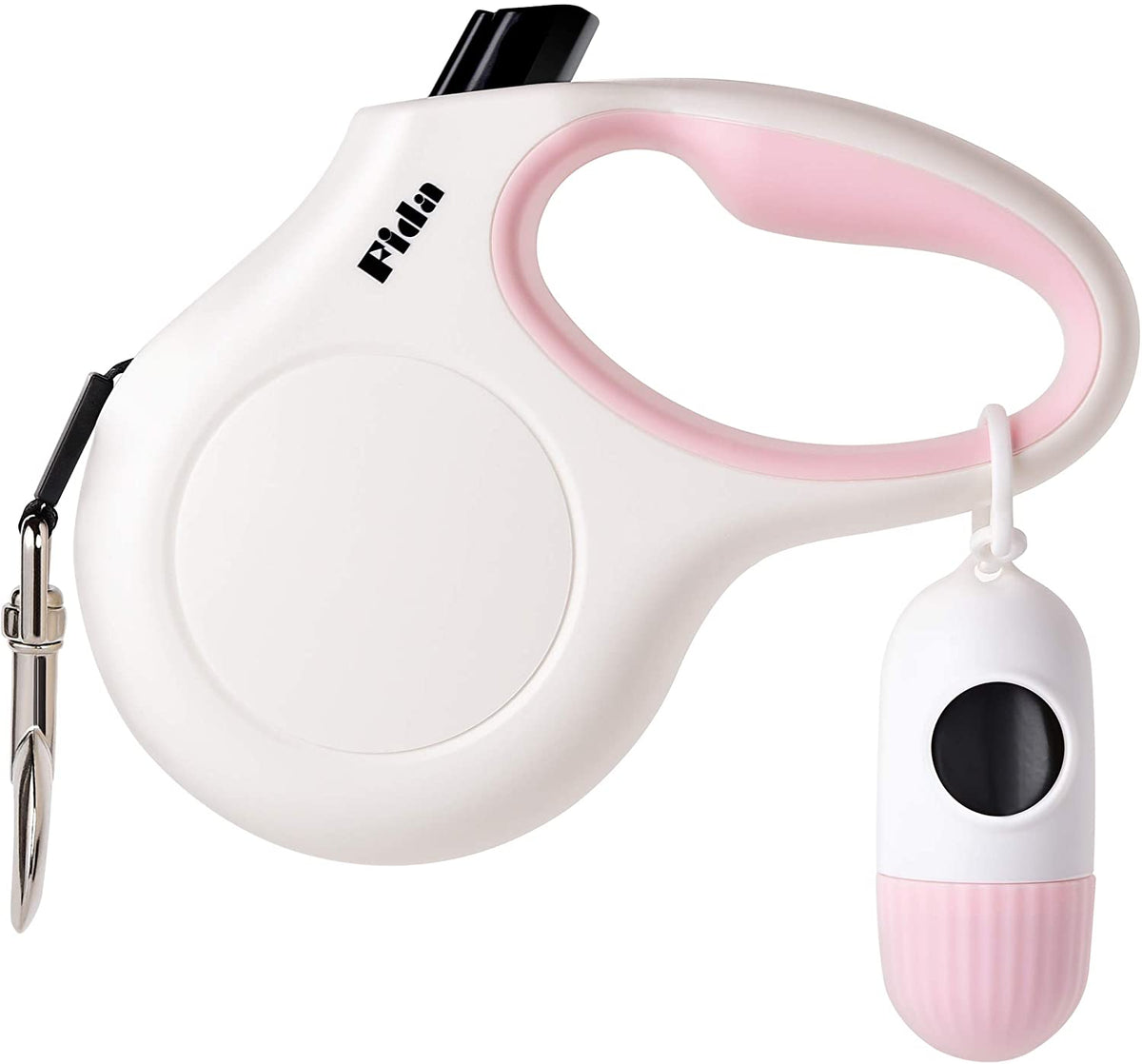 Retractable Dog Leash with Poop Bag Dispenser, 10 ft, for Small Dogs
