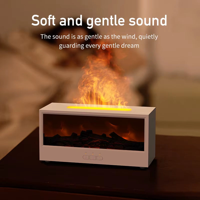 VISSKO Creative Fireplace Air Humidifier - Waterless Auto-Off Aroma Diffuser with LED Light & Remote Control - Perfect Gift for Home Comfort