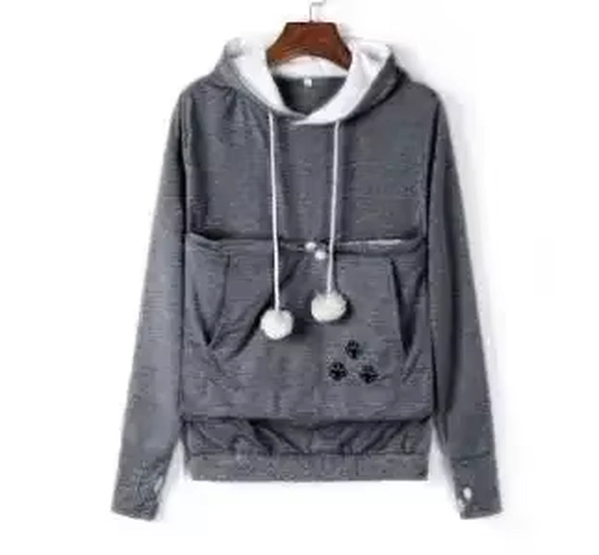 Cozy Cat Lovers Hoodie with Cuddle Pouch - Perfect for Casual Days!