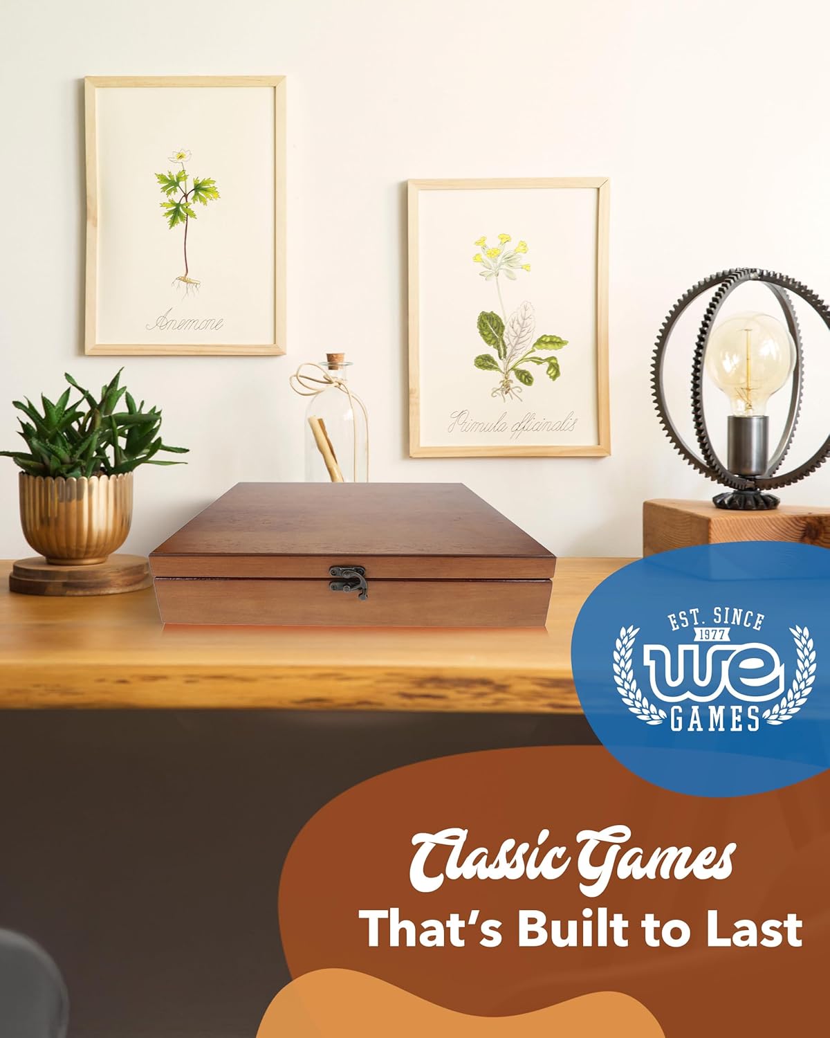 Elegant Old World Wooden Keepsake Box with Brass Latch – Vintage-Inspired Jewelry & Trinket Storage in Rich Walnut Finish