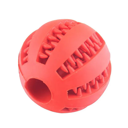 Interactive Rubber Dog Ball Toy for Small Dogs - Chew, Clean, and Play!