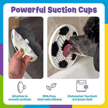 Soccer Ball Lick Mat, Slow Feeder Enrichment Mat for Dogs and Cats