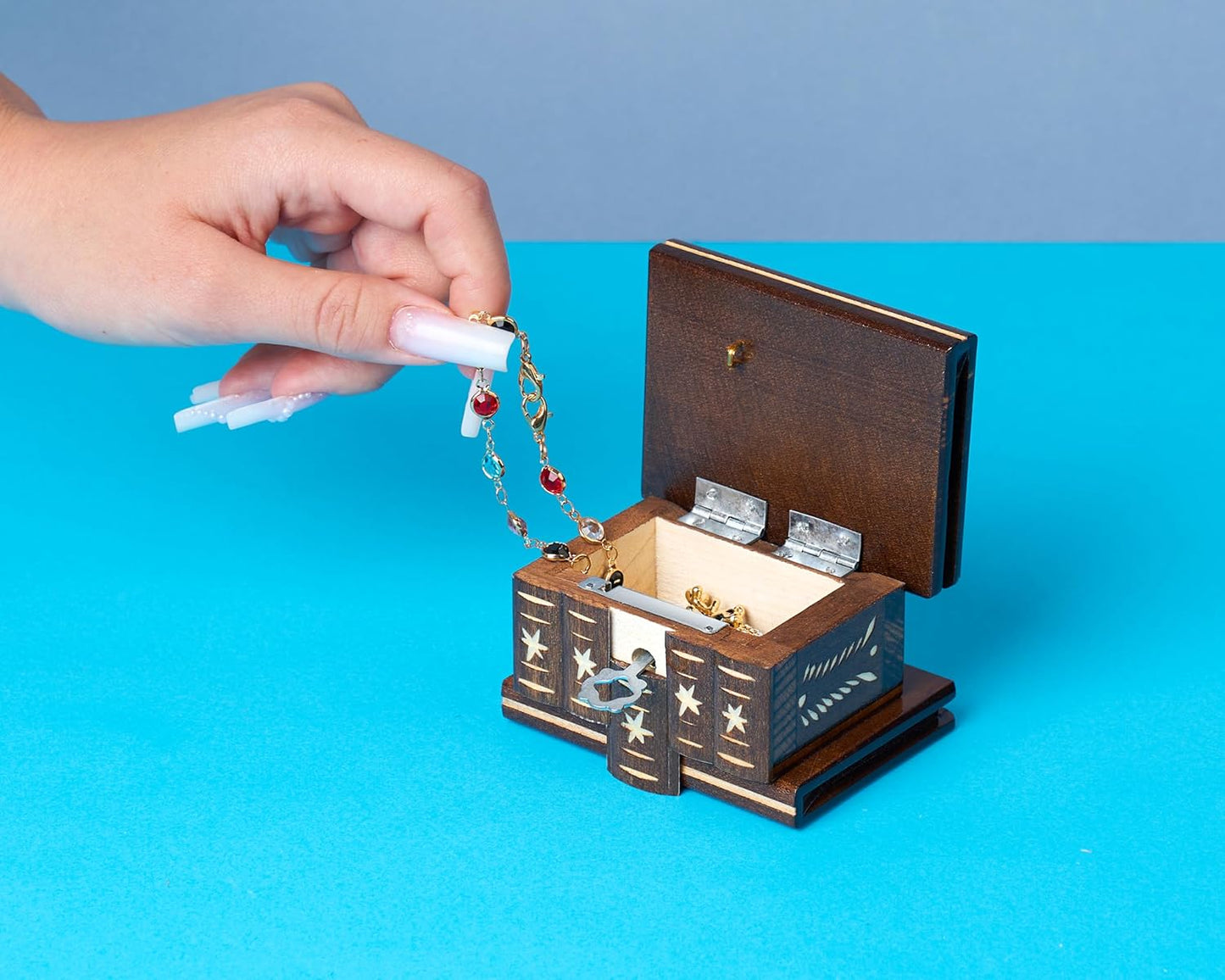 Enchanting Wooden Puzzle Ring Box with Hidden Compartment - A Unique Treasure for All Ages