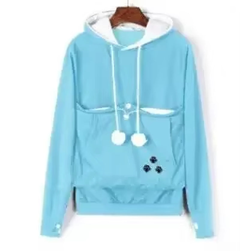 Cozy Cat Lovers Hoodie with Cuddle Pouch - Perfect for Casual Days!
