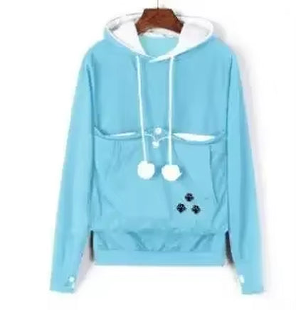 Cozy Cat Lovers Hoodie with Cuddle Pouch - Perfect for Casual Days!
