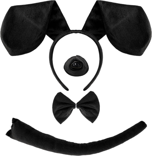 Puppy Dog Costume Set for Adults, Ears, Nose, Tail and Bow Tie