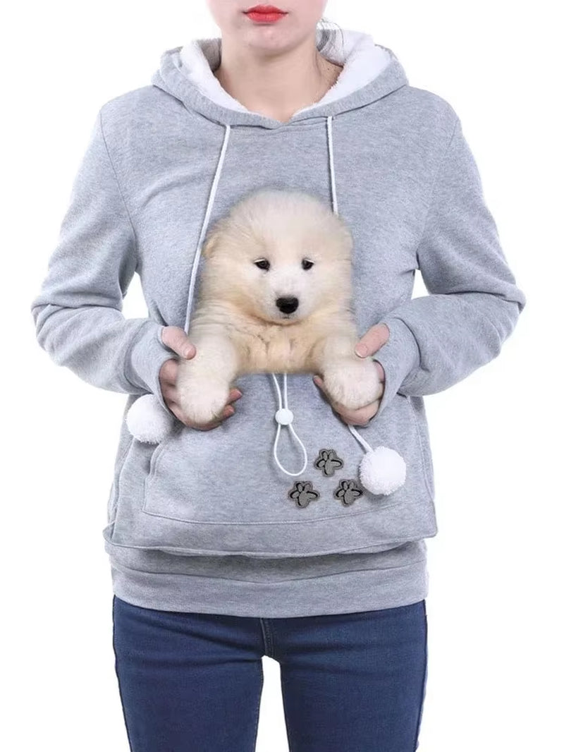 Cozy Cat Lovers Hoodie with Cuddle Pouch - Perfect for Casual Days!