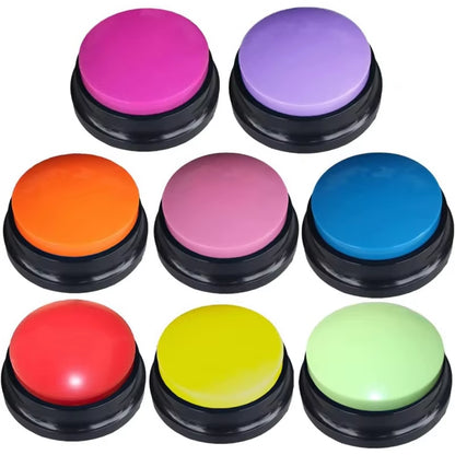Interactive Pet Training Button with 30 Second Voice Recording - Fun Communication Tool for Dogs and Family Games
