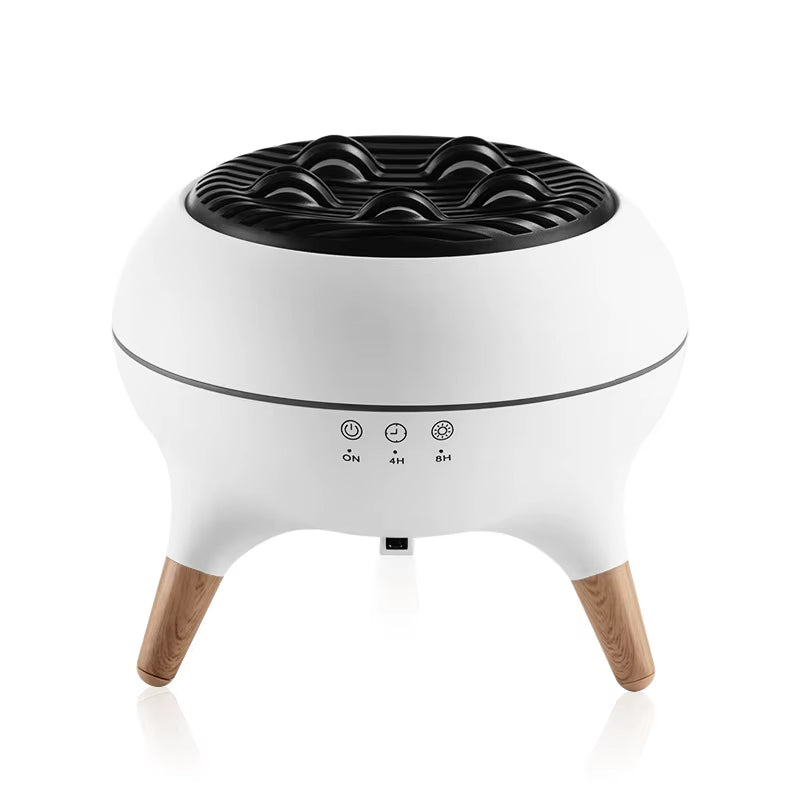 Revitalize Your Space with the Flame Aromatherapy Essential Oil Diffuser - Perfect for Home, Bedroom, and Large Rooms