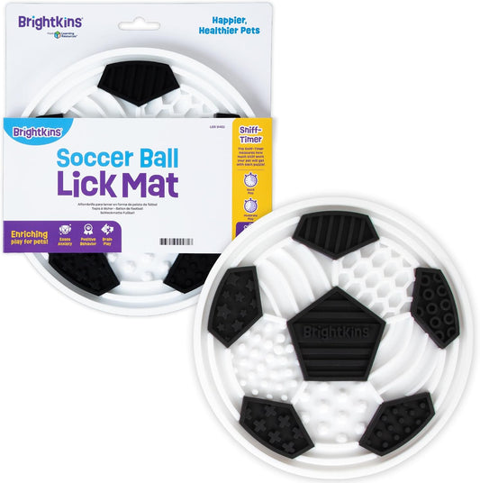 Soccer Ball Lick Mat, Slow Feeder Enrichment Mat for Dogs and Cats
