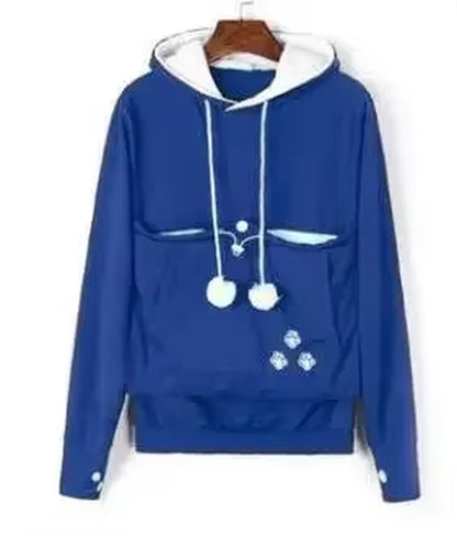 Cozy Cat Lovers Hoodie with Cuddle Pouch - Perfect for Casual Days!