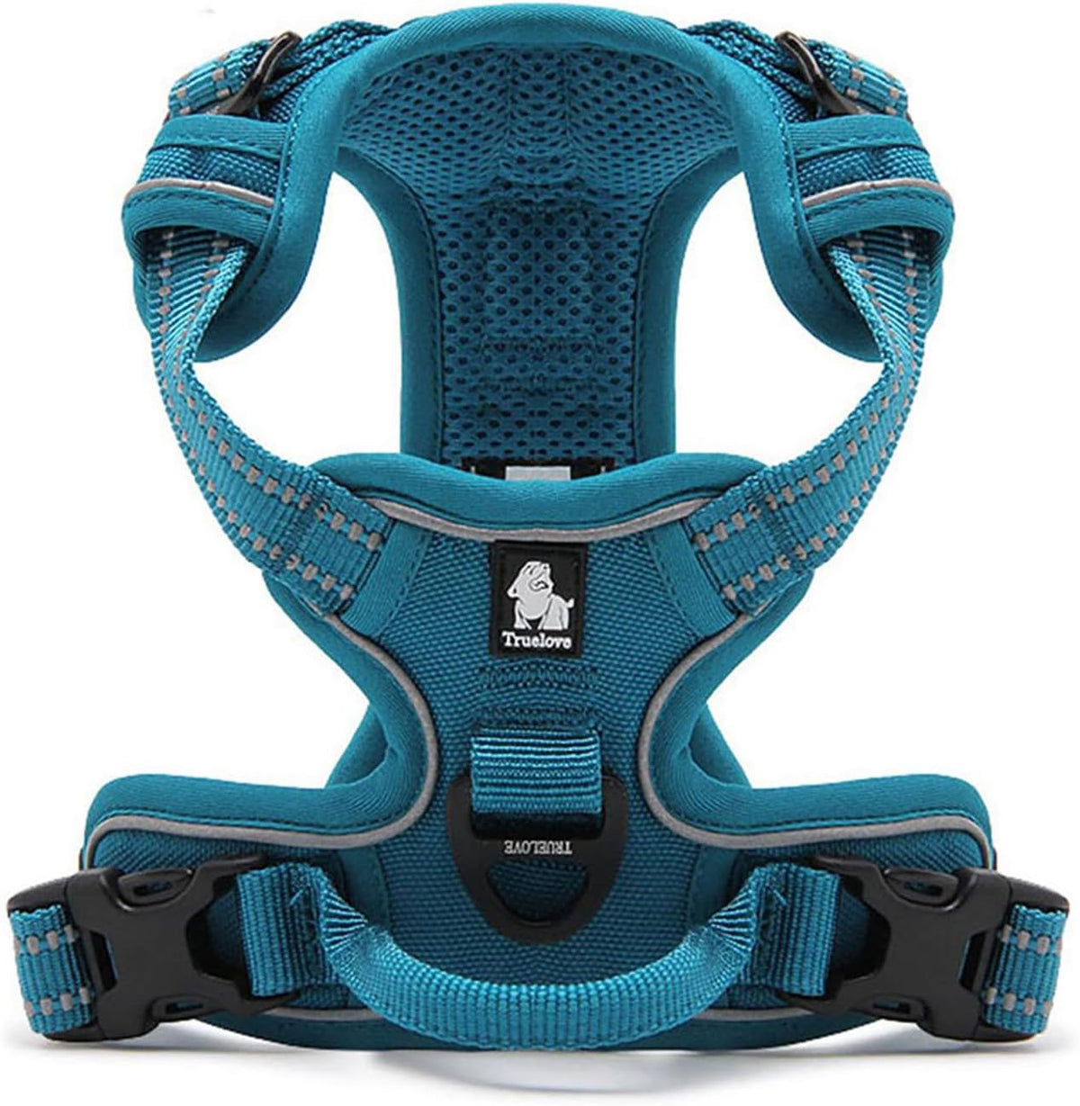Adjustable No-Pull Dog Harness Reflective Vest, Blue, M