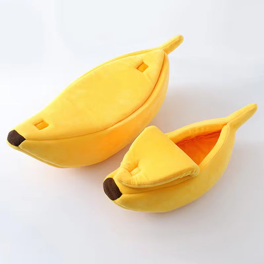 Cozy Banana Cat Bed House - Adorable and Comfortable Pet Mat for Cats and Small Dogs, Available in Multiple Colors and Sizes