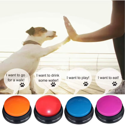 Interactive Pet Training Button with 30 Second Voice Recording - Fun Communication Tool for Dogs and Family Games