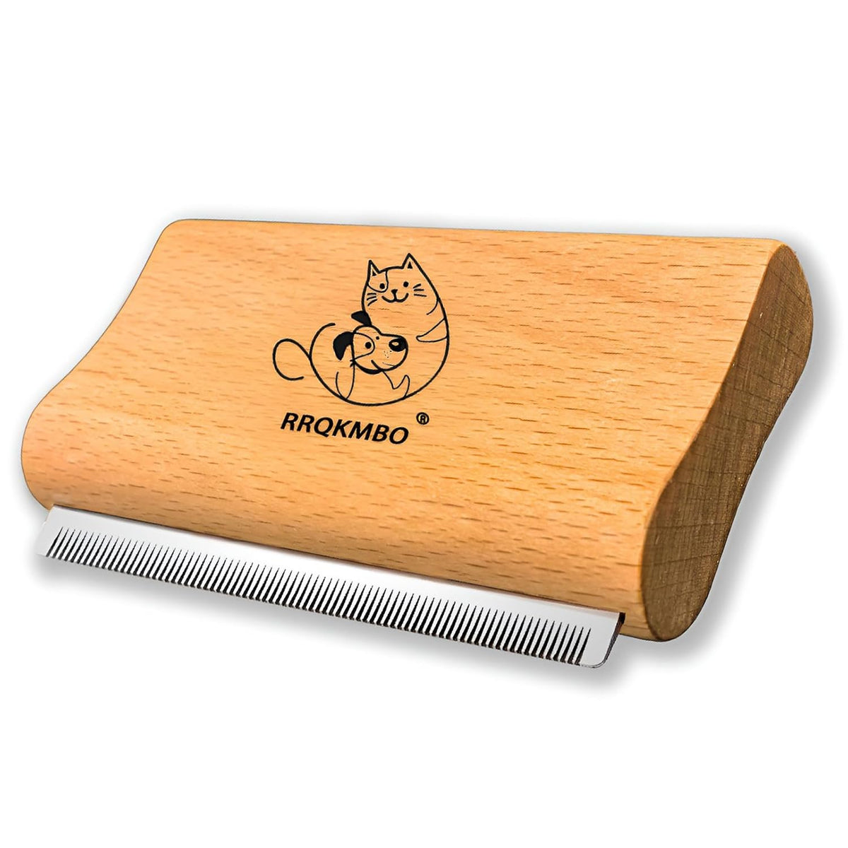 Wooden Deshedding Dog Brush for Grooming, Short and Long Hair