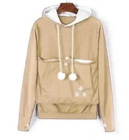 Cozy Cat Lovers Hoodie with Cuddle Pouch - Perfect for Casual Days!