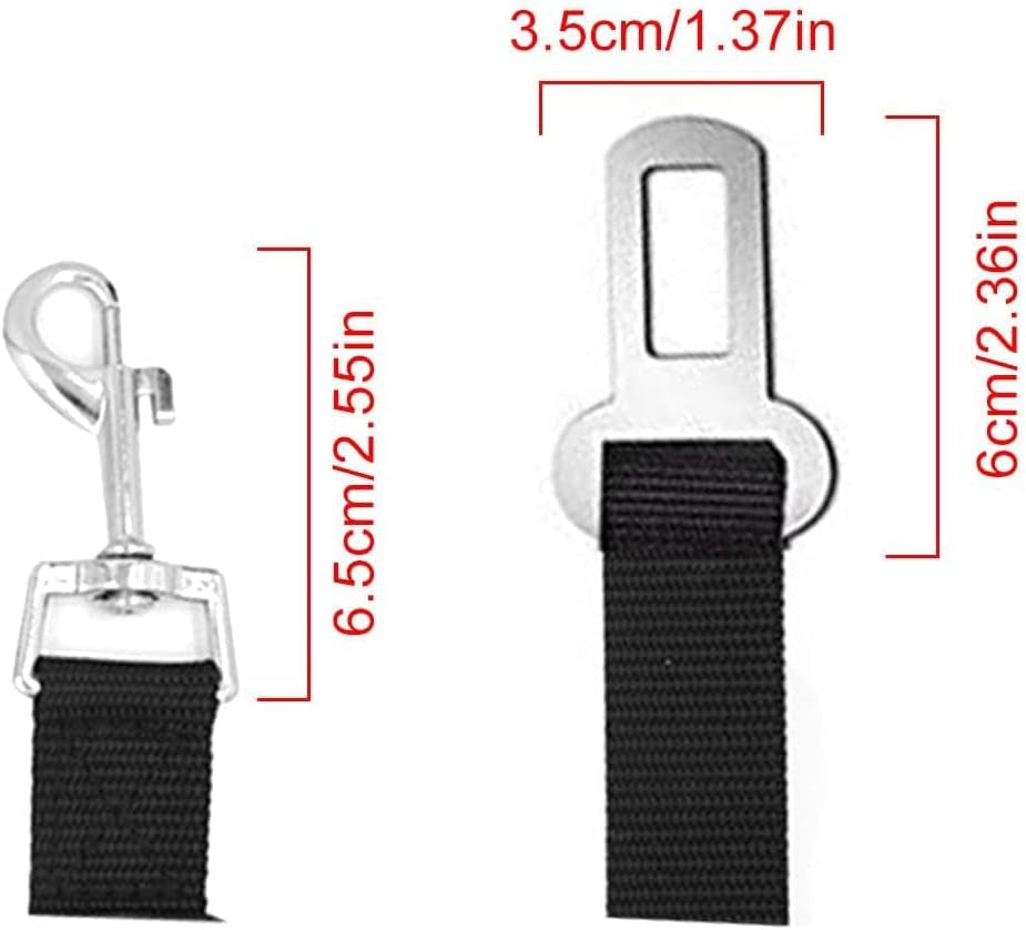 Dog Seat Belt, 3PCS Adjustable Dog Car Harness(Black, Blue, Pink)
