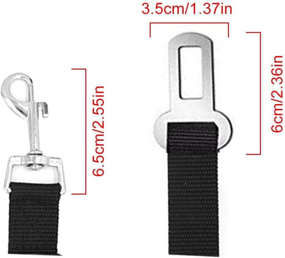 Dog Seat Belt, 3PCS Adjustable Dog Car Harness(Black, Blue, Pink)